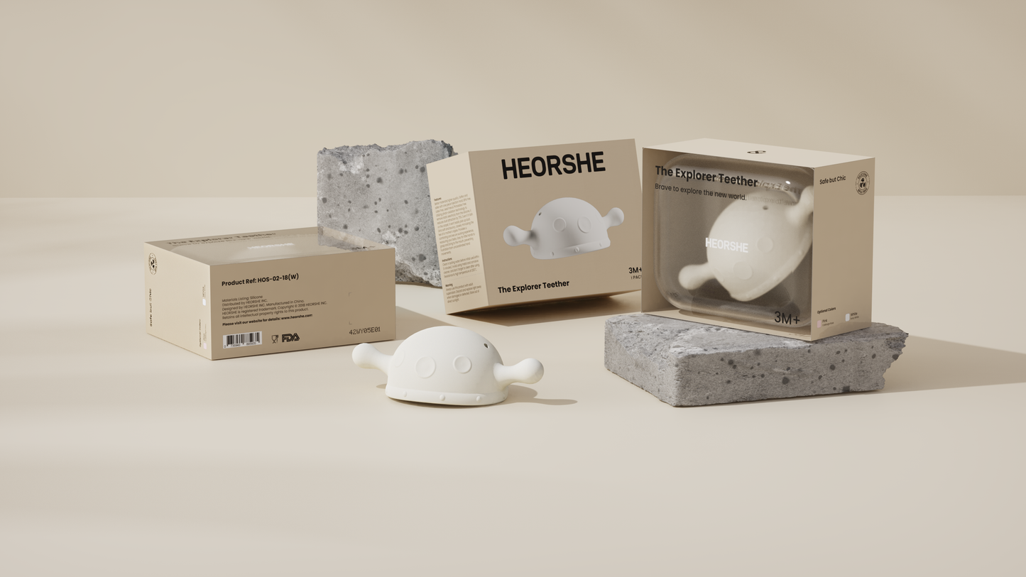HEORSHE Explorer Teether — Textured Gum Relief for Babies