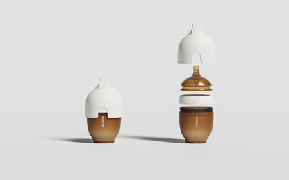 HEORSHE Ultra-Wide Neck Bottle – Soft Silicone Feeding Bottle