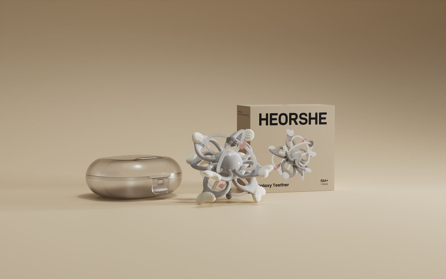 HEORSHE Galaxy Teether — Multi-Texture Teething Relief (6+ months)