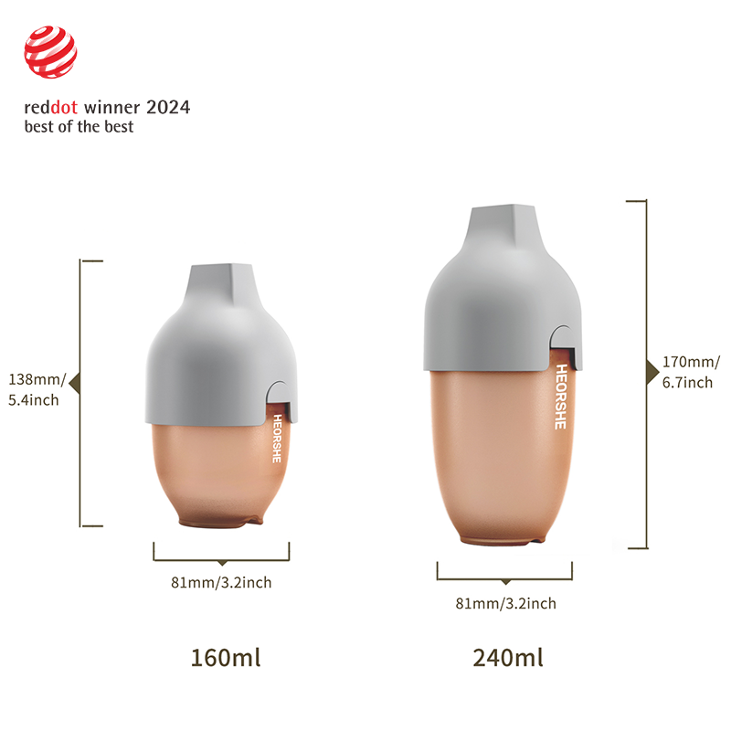 HEORSHE Ultra-Wide Neck Bottle – Soft Silicone Feeding Bottle