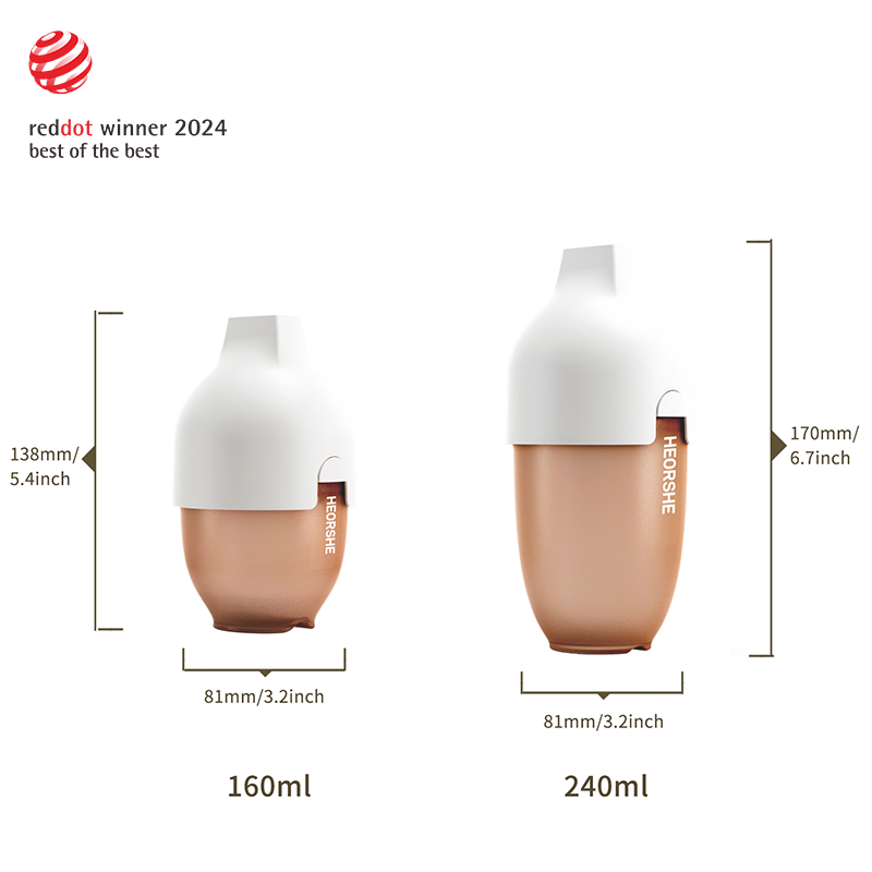 HEORSHE Ultra-Wide Neck Bottle – Soft Silicone Feeding Bottle
