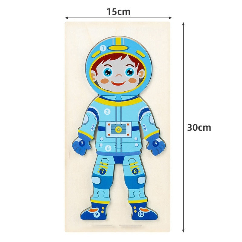 Montessori 3D Wooden Puzzle Model