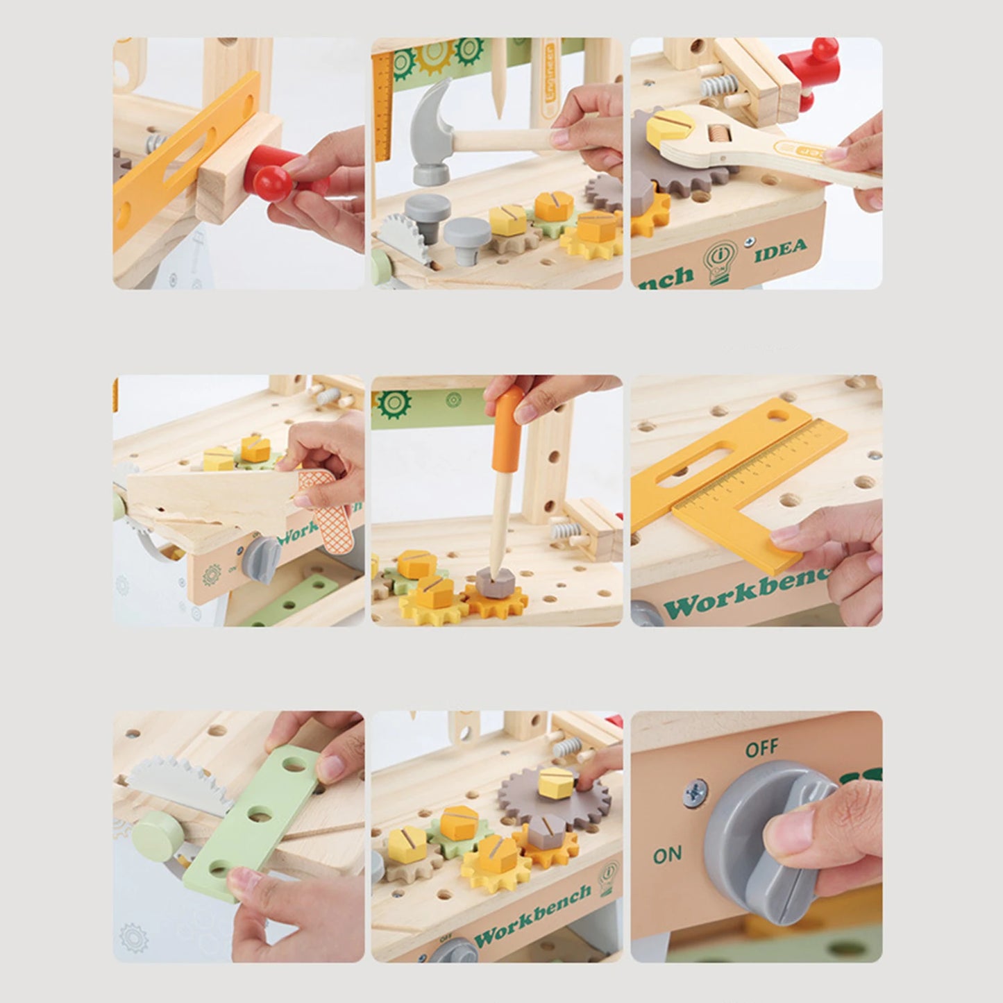 Wooden Tool Bench Play Set