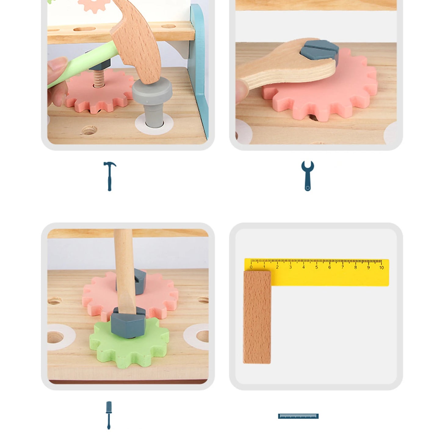 Wooden Tool Bench Play Set