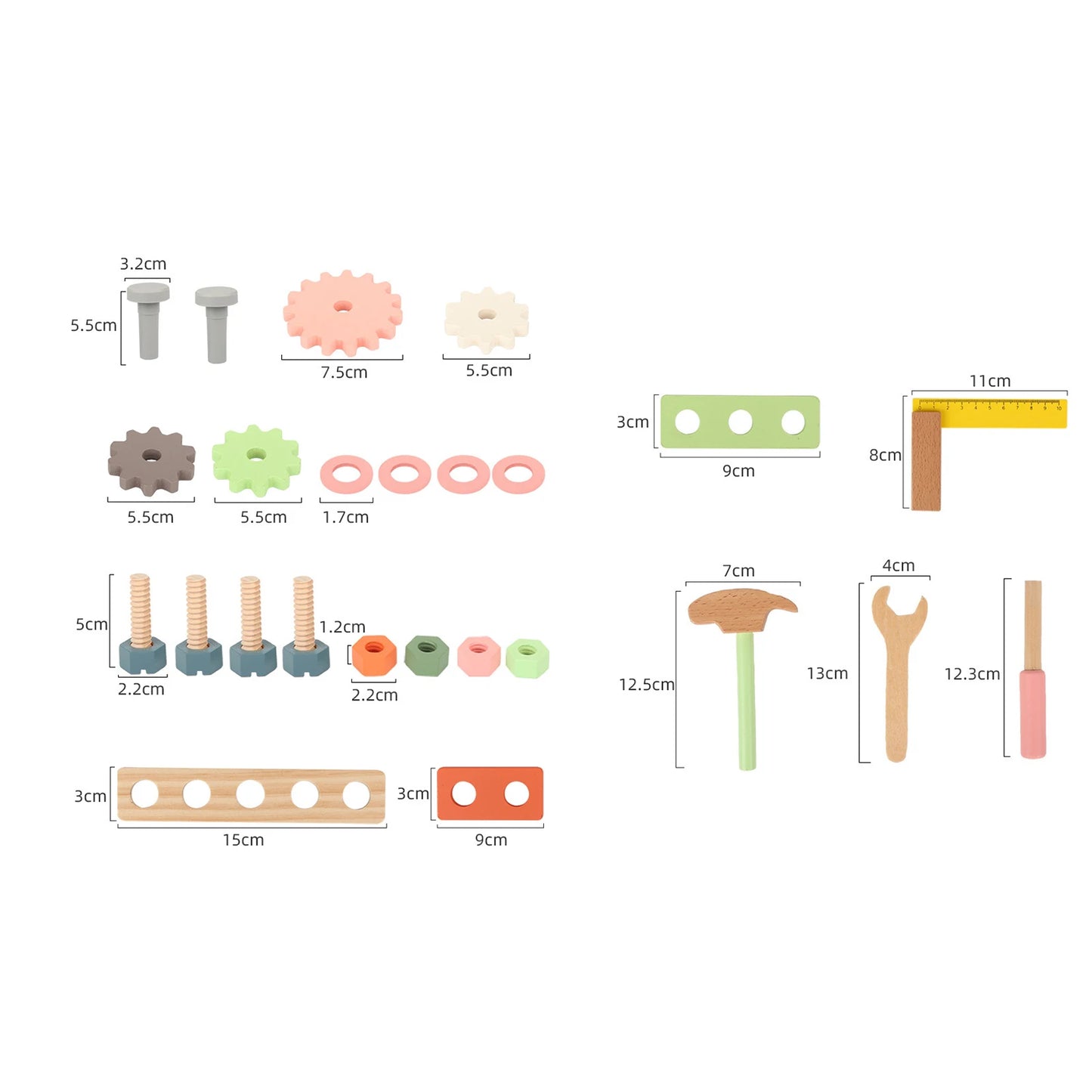 Wooden Tool Bench Play Set