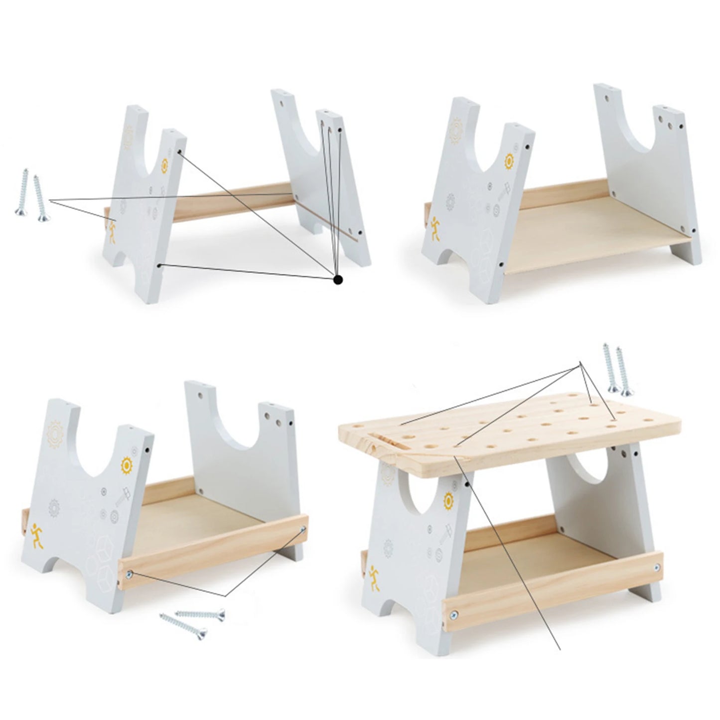 Wooden Tool Bench Play Set