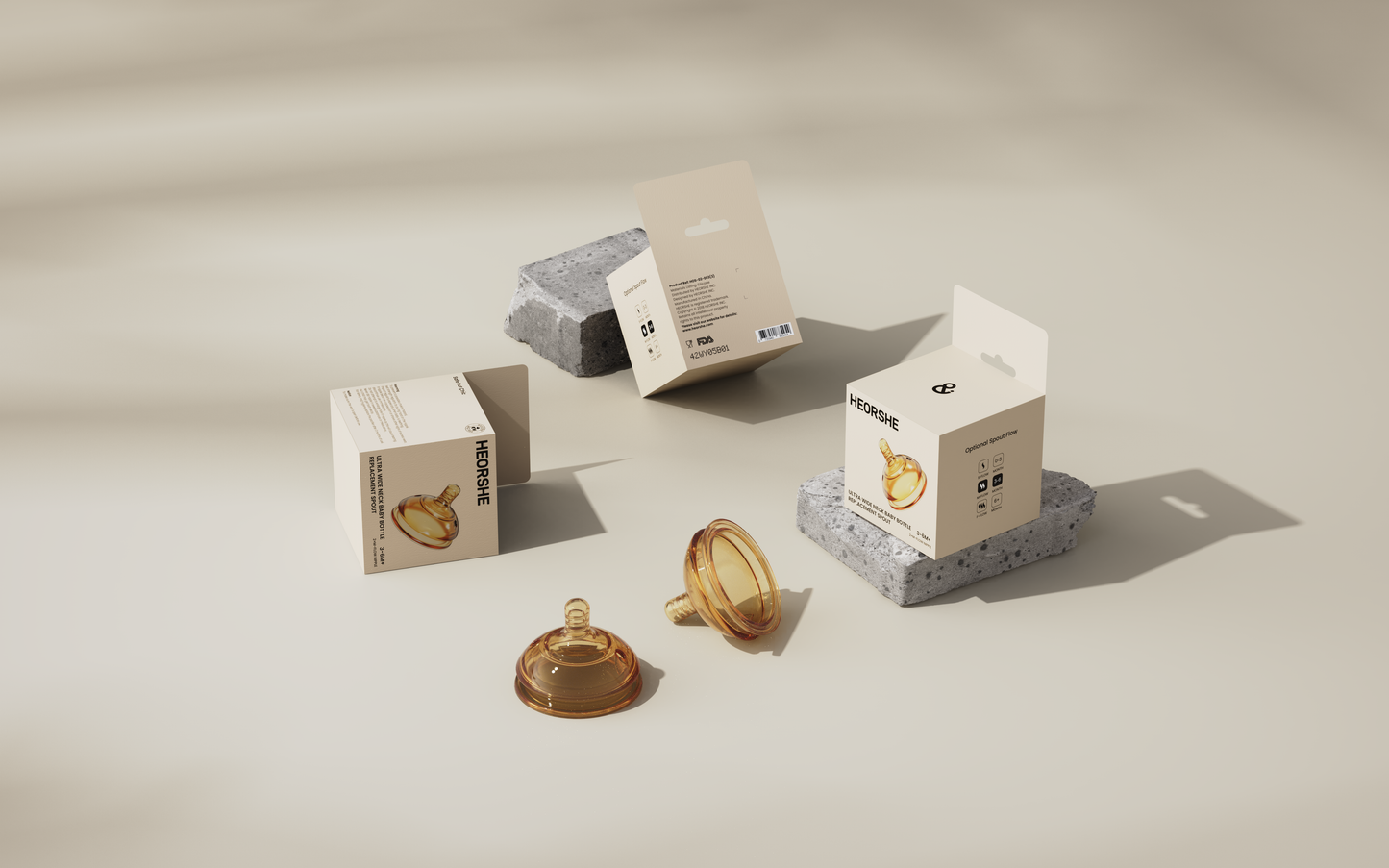 HEORSHE Replacement Bottle Teats — Medium & Fast Flow