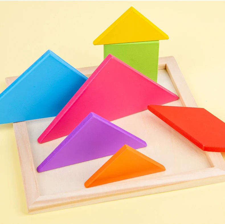 Wooden Tangram Puzzle Set