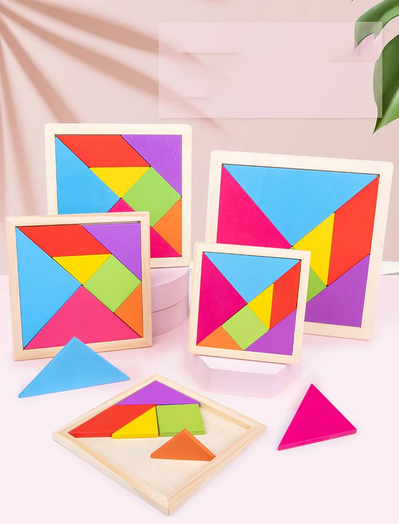 Wooden Tangram Puzzle Set