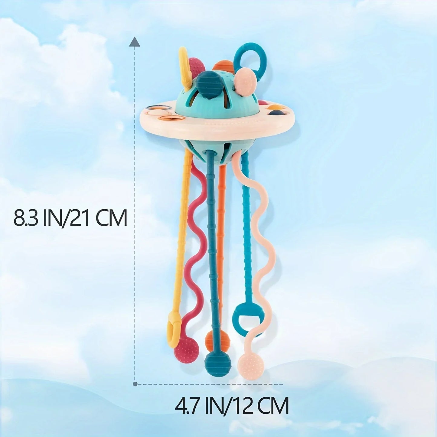 UFO Silicone Push & Pull String Toy