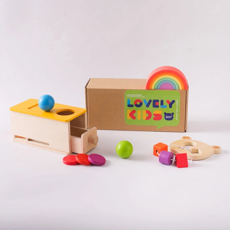 Montessori Wooden Coin Drawer Box