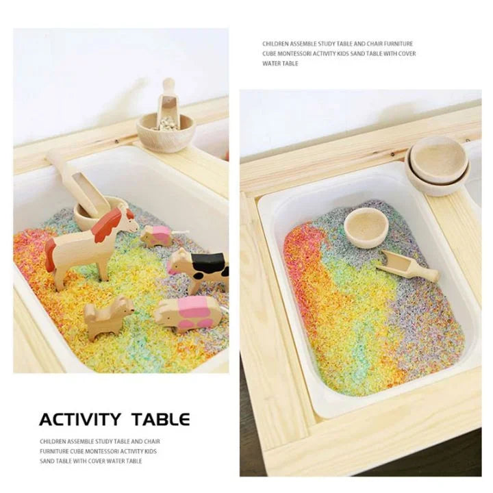 Children’s Sensory Learning Table & Storage Set