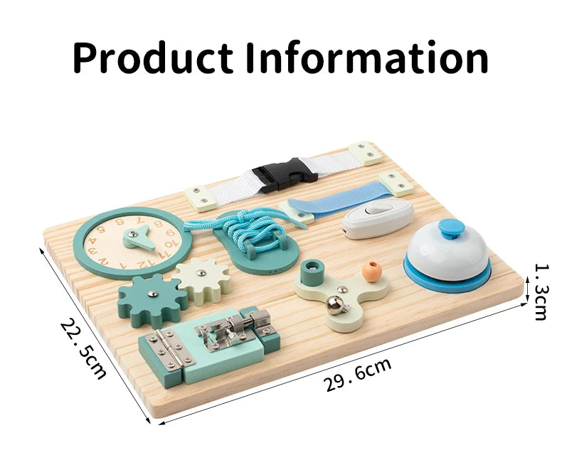 Montessori Toy Wooden Busy Board