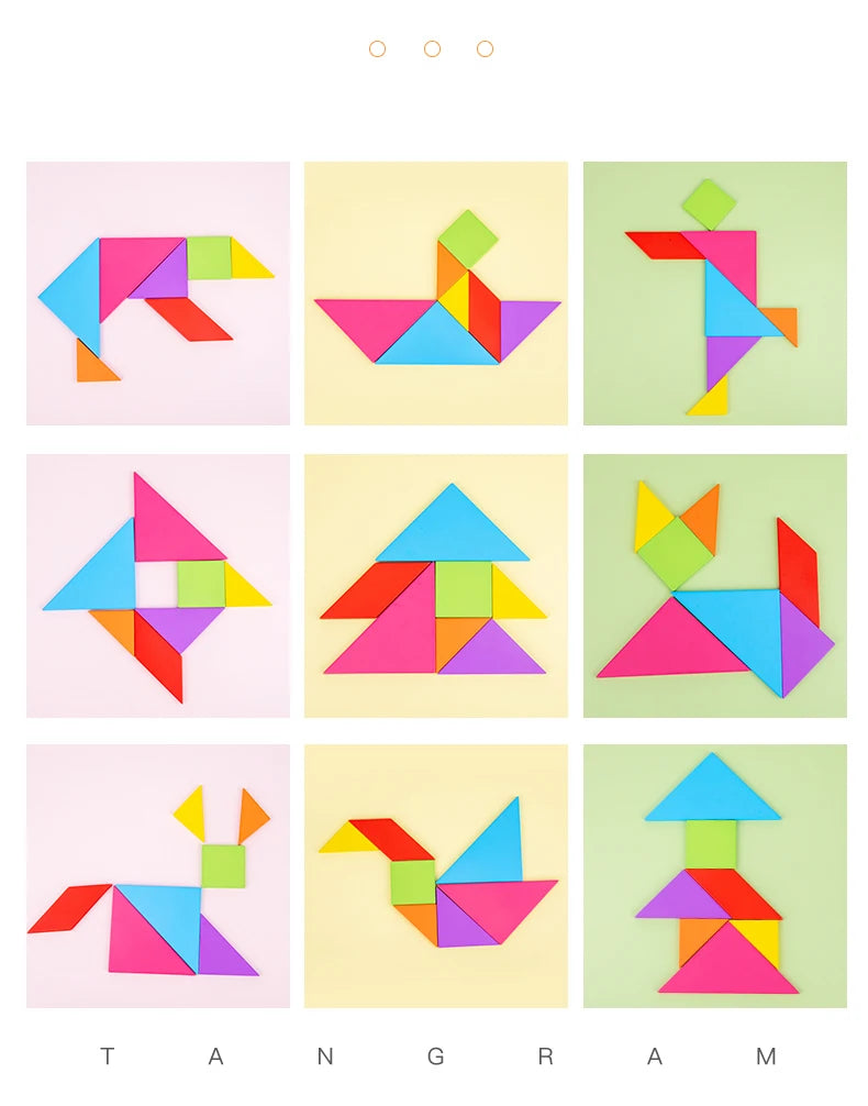 Wooden Tangram Puzzle Set