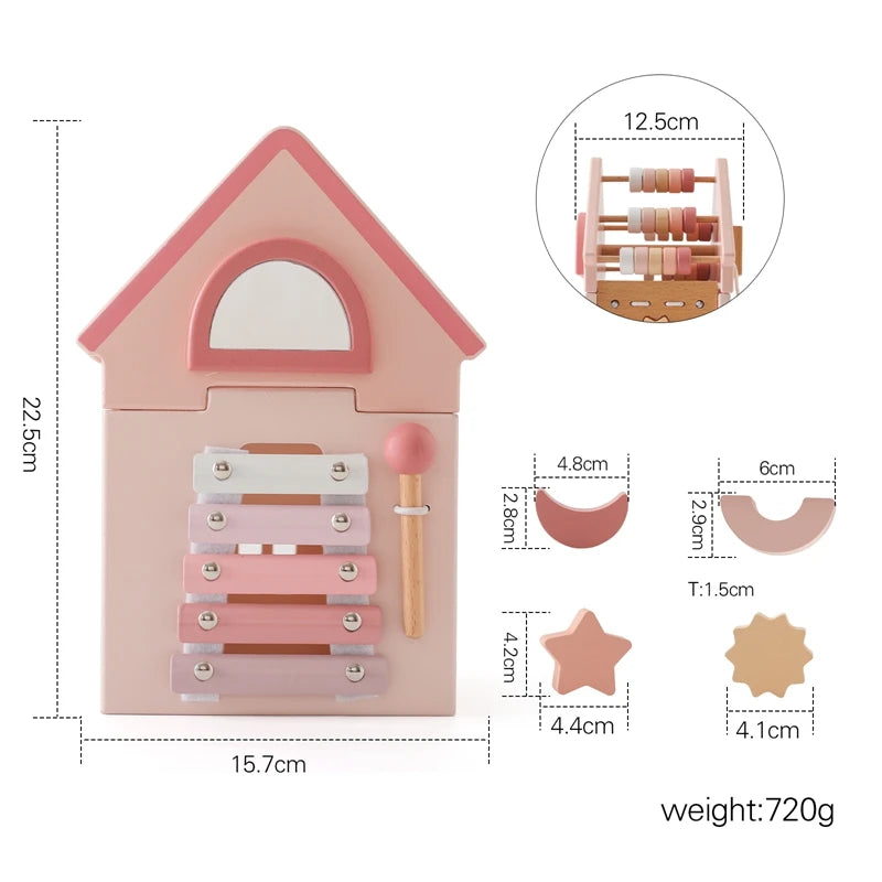 Montessori 5-in-1 Wooden Activity Cube