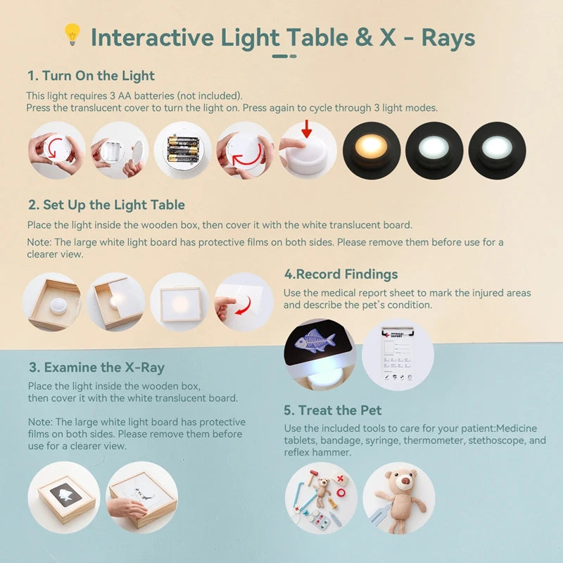 Wooden Kids Doctor Play Set