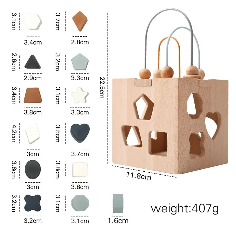 5-in-1 Wooden Activity Cube