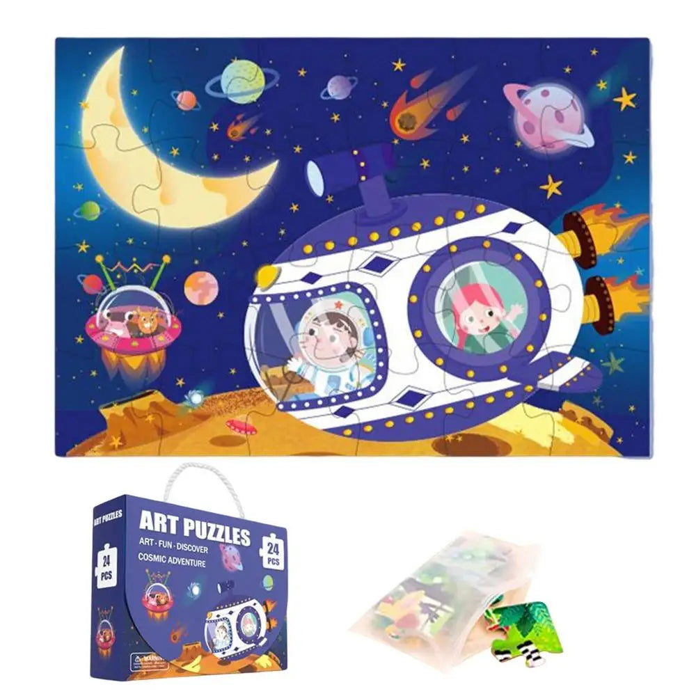 60-Piece Wooden Floor Puzzle