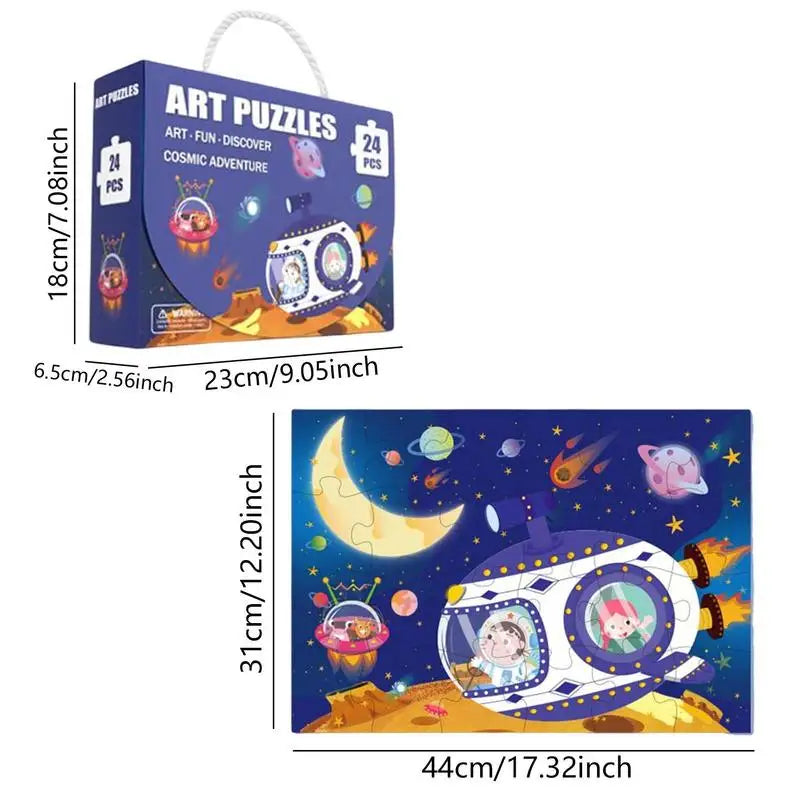 60-Piece Wooden Floor Puzzle