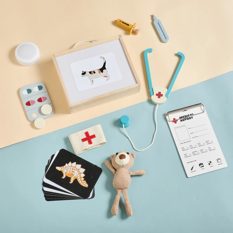 Wooden Kids Doctor Play Set