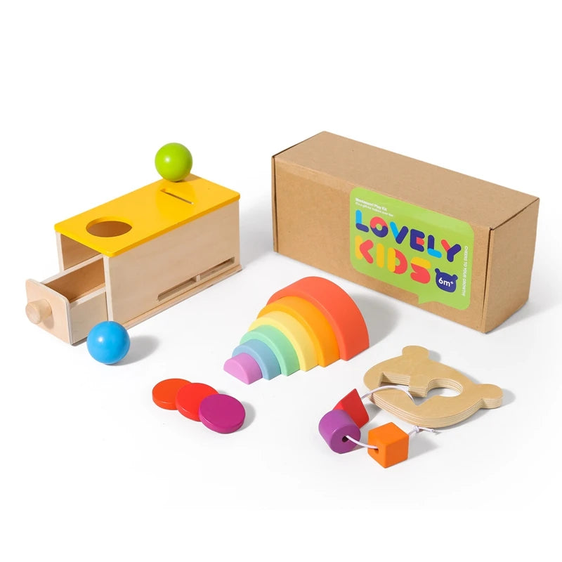 Montessori Wooden Coin Drawer Box