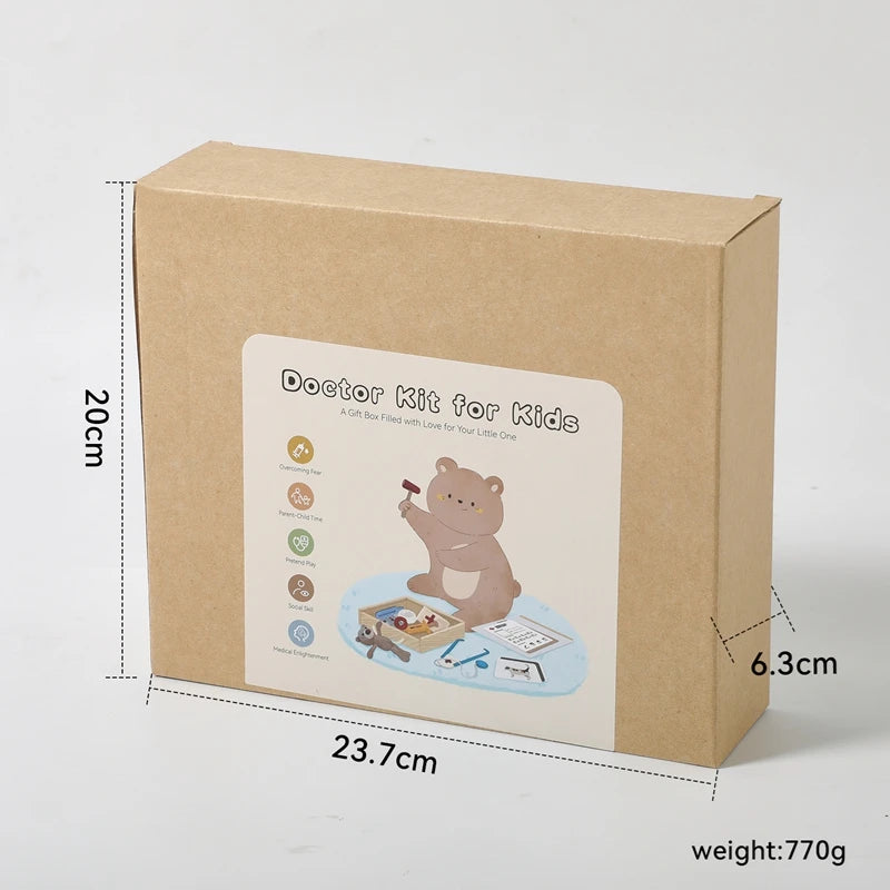 Wooden Kids Doctor Play Set