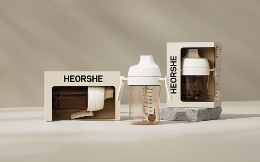 HEORSHE Dental-Care Sippy Cup – Soft Spout & Weighted Straw