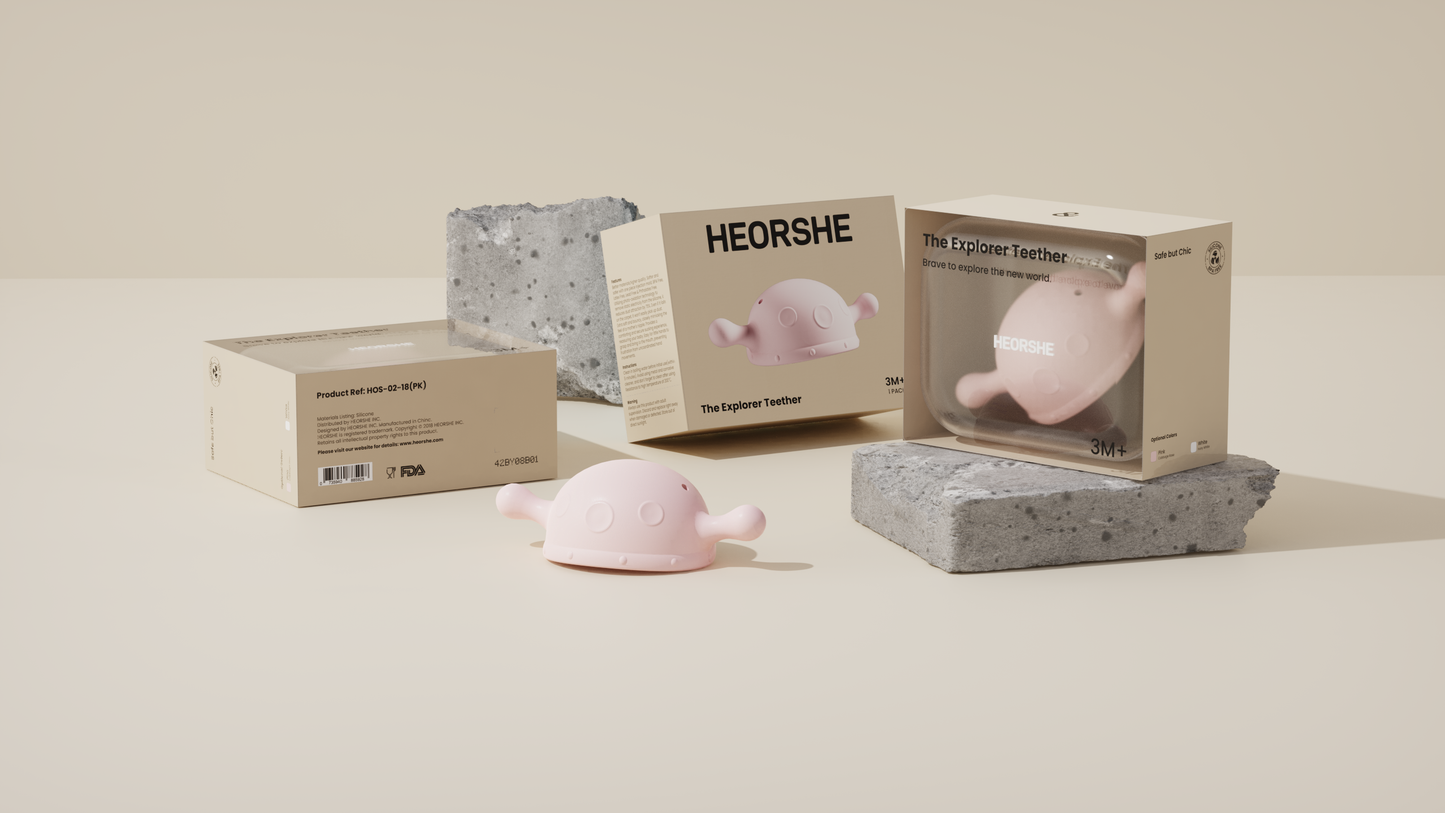 HEORSHE Explorer Teether — Textured Gum Relief for Babies