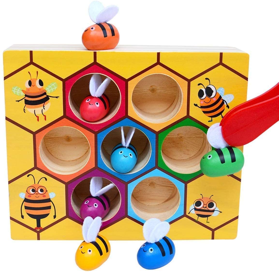 Wooden Bee Toddler Fine Motor Puzzle