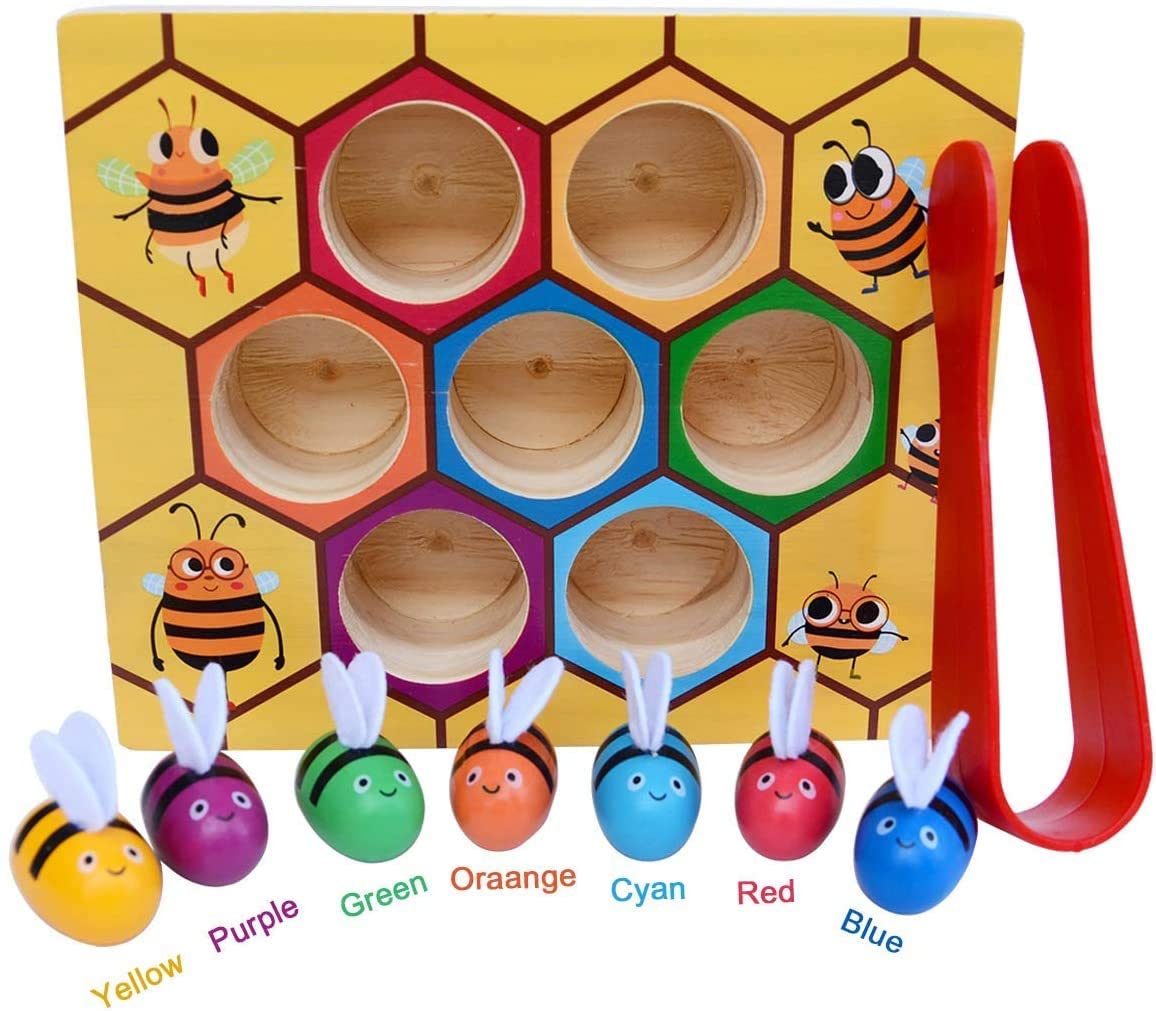 Wooden Bee Toddler Fine Motor Puzzle