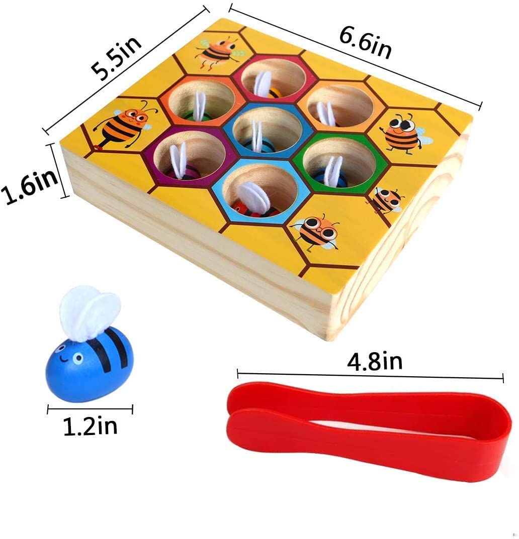 Wooden Bee Toddler Fine Motor Puzzle