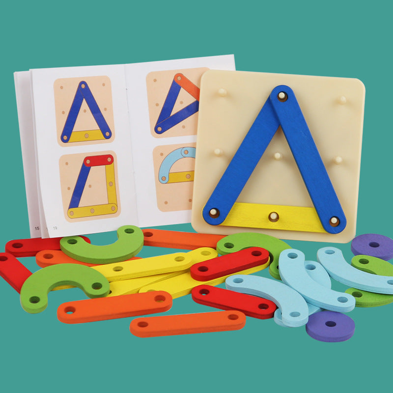 Children’s Wooden Two-Player Creative Pegboard