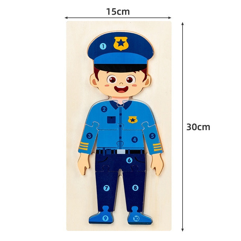 Montessori 3D Wooden Puzzle Model