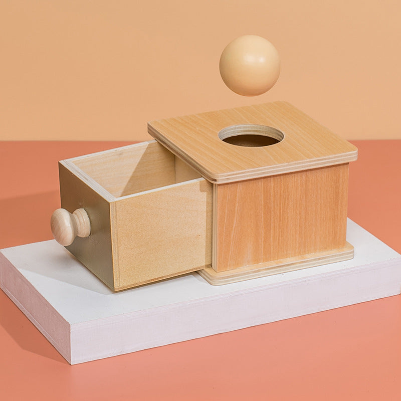 Wooden Montessori Ball Drawer & Target Box