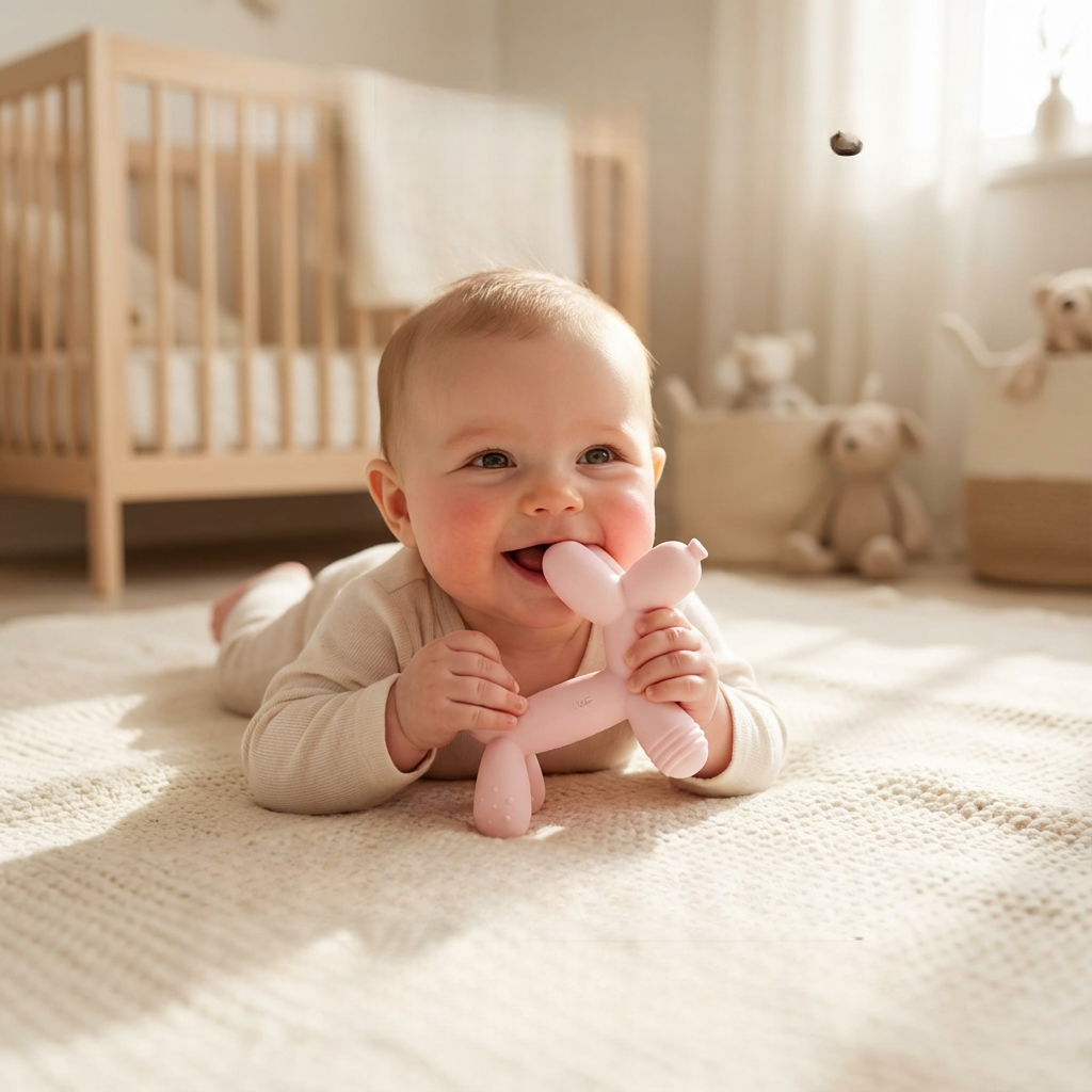 HEORSHE Puppy Teether — Gentle Gum Relief for Babies (3+ months)